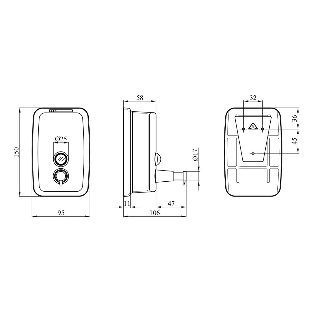 Диспенсер для рідкого мила Kroner KRM Rizze - ACC405-5 Київ - фото 2