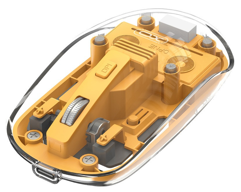 Миша XO M12 Bluetooth wireless transparent Yellow (7106511) Київ - фото 1