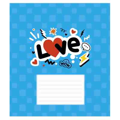 Тетрадь Школярик Love 12 листов клетка (012-3364K) Винница
