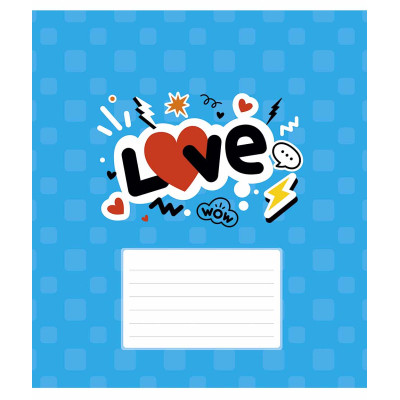 Тетрадь Школярик Love 12 листов клетка (012-3364K) Винница - изображение 1