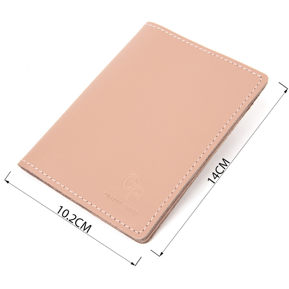 Стильна шкіряна обкладинка на паспорт GRANDE PELLE 11355 Бежевий Київ - фото 7