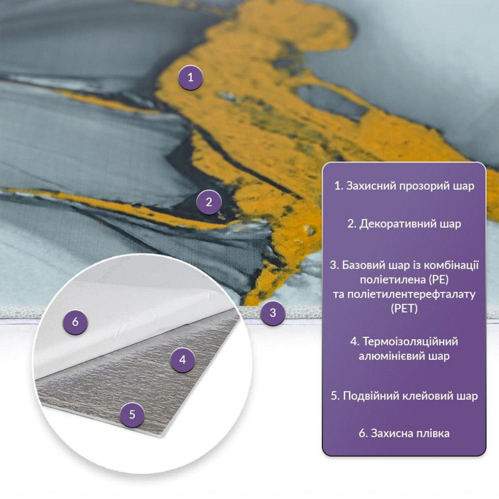 Самоклеюча стінова PET плитка 600х300х2мм SW-00002642 Дніпро - фото 2