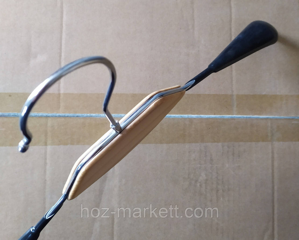 Вішалки плічка, тремпель металевий у чорному силіконі з хромованим гачком широкі з декором дерево. Харків - фото 5