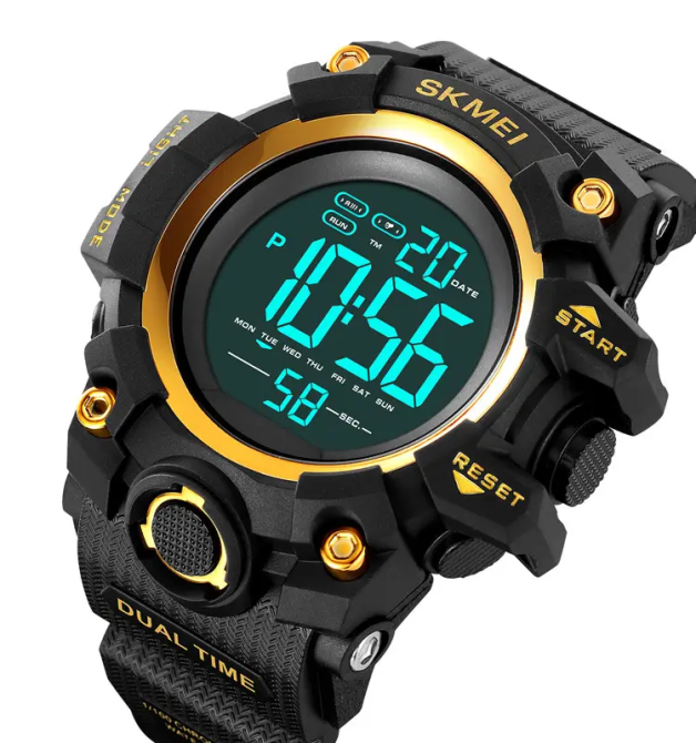 Годинники чоловічі спортивні Skmei 2140 hamlet (Чорний з золотистим) Вінниця - фото 3