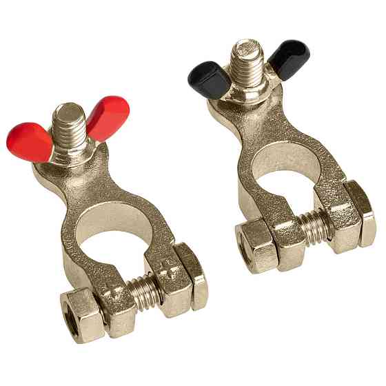 Клеми кольорові для акумуляторних батарей (АКБ) 12/24V "Wing Fix" 2шт Alca, 509300 Київ