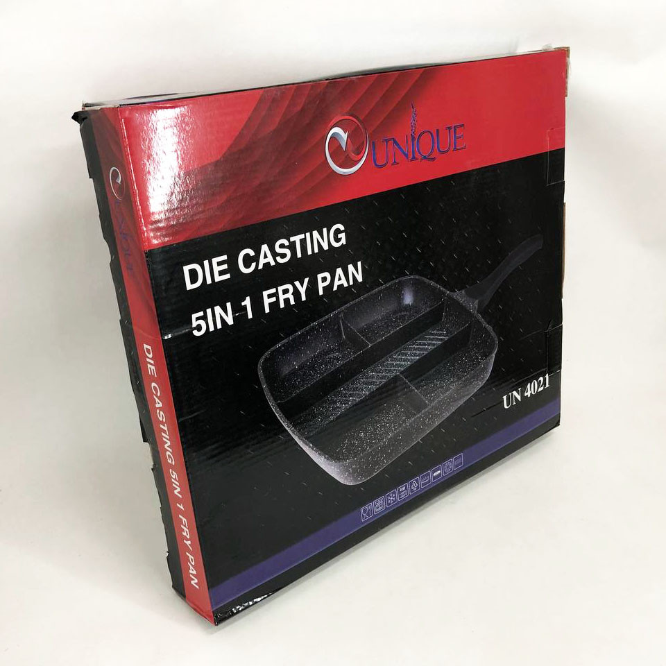 Практична сковорода для кухні UNIQUE UN-4021 38 х 31см, Сковорода з алюмінієвим шаром OV-14 Івано-Франківськ - фото 5