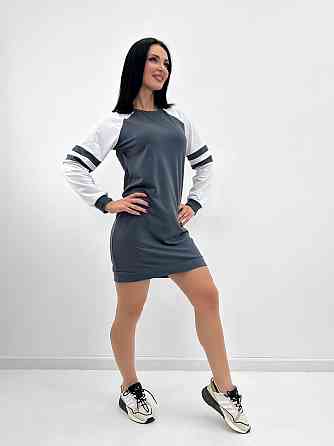 Спортивное платье из двунитки Sesilia 46-48, Графит Киев