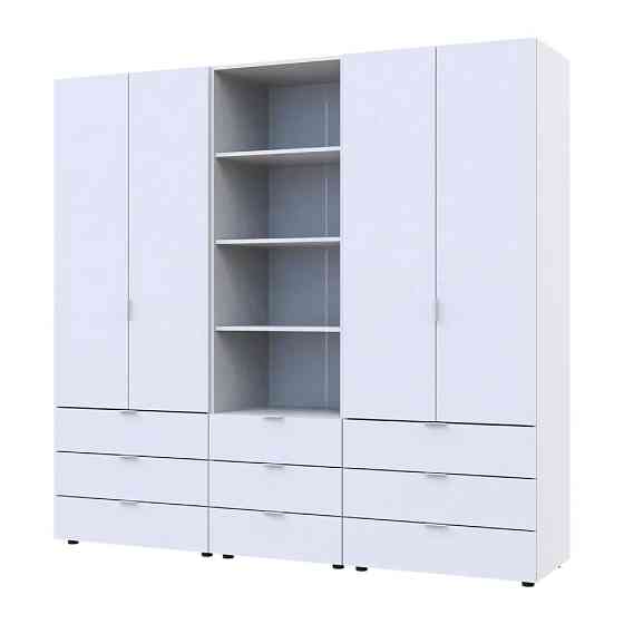 Шафа для одягу Doros Гелар Білий 2+2ДСП з пеналом 215х49.5х203.4 (DRS-011915) Львів