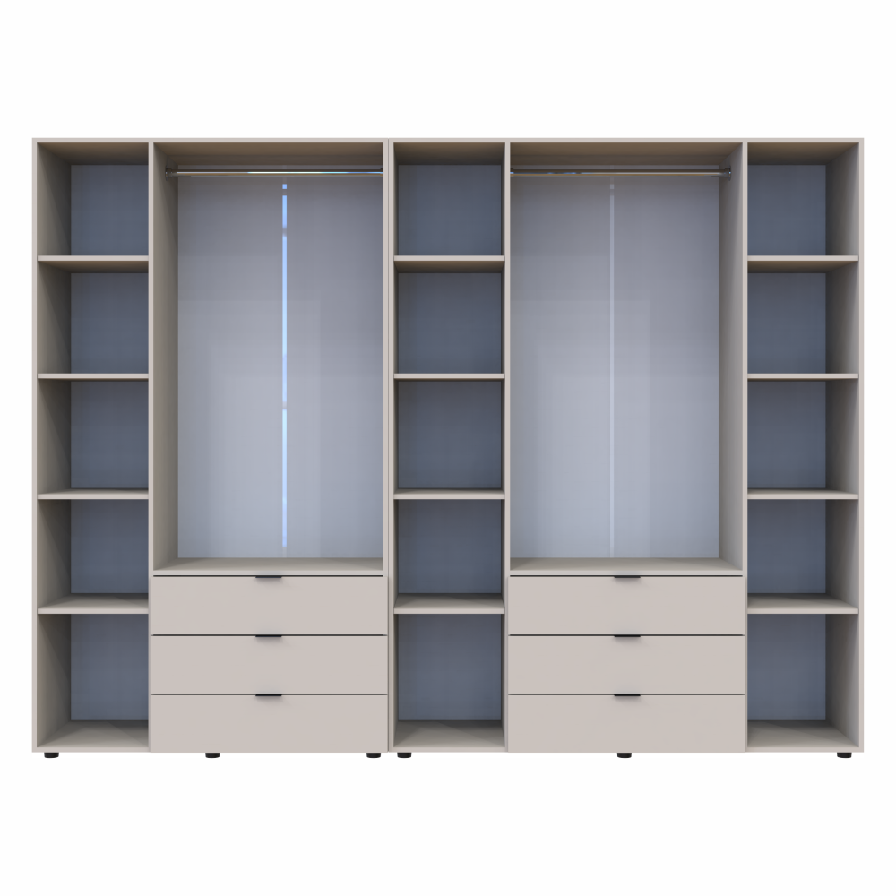 Комплект шкафов для одежды Doros Гелар (2 шт.) 271,2х49,5х203,4 см Кашемир (DRS-011242) Львов - изображение 6