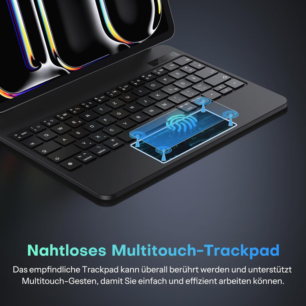 Чехол-клавиатура OMOTON Magic Keyboard для iPad Pro 11 M4 (2024) беспроводная с подсветкой и трекпадом Black Киев - изображение 6