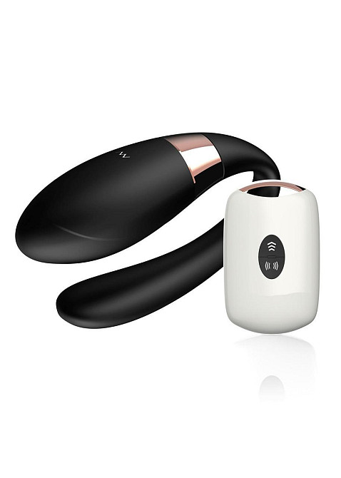 Вібратор для пар - V-Vibe Black, USB, 7 Function, Remote Control Sex Aura Київ - фото 1