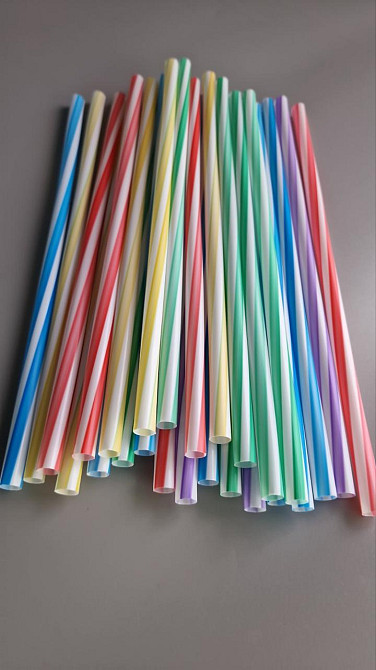 Трубочки широкі для напоїв d8-25см Гвинтові мікс (500 шт) Харків - фото 1