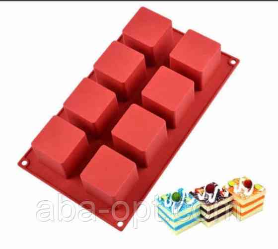 Форма силиконовая на 8 изделий 38 х 17 см. Кубик ( шт ).Aba-Opt Одесса
