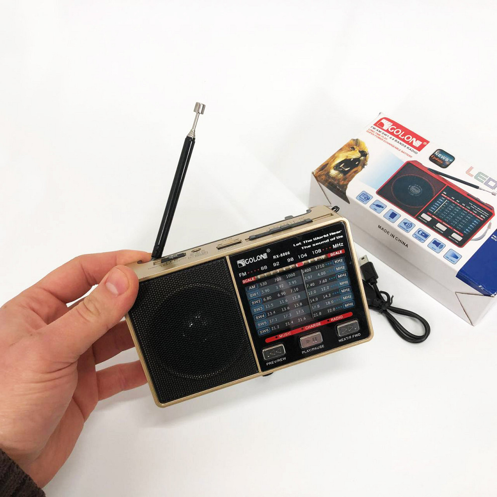 Портативная связь радио GOLON RX-8866, Стационарный радиоприемник, Радиоприемник am fm MB-50 Львов - изображение 6
