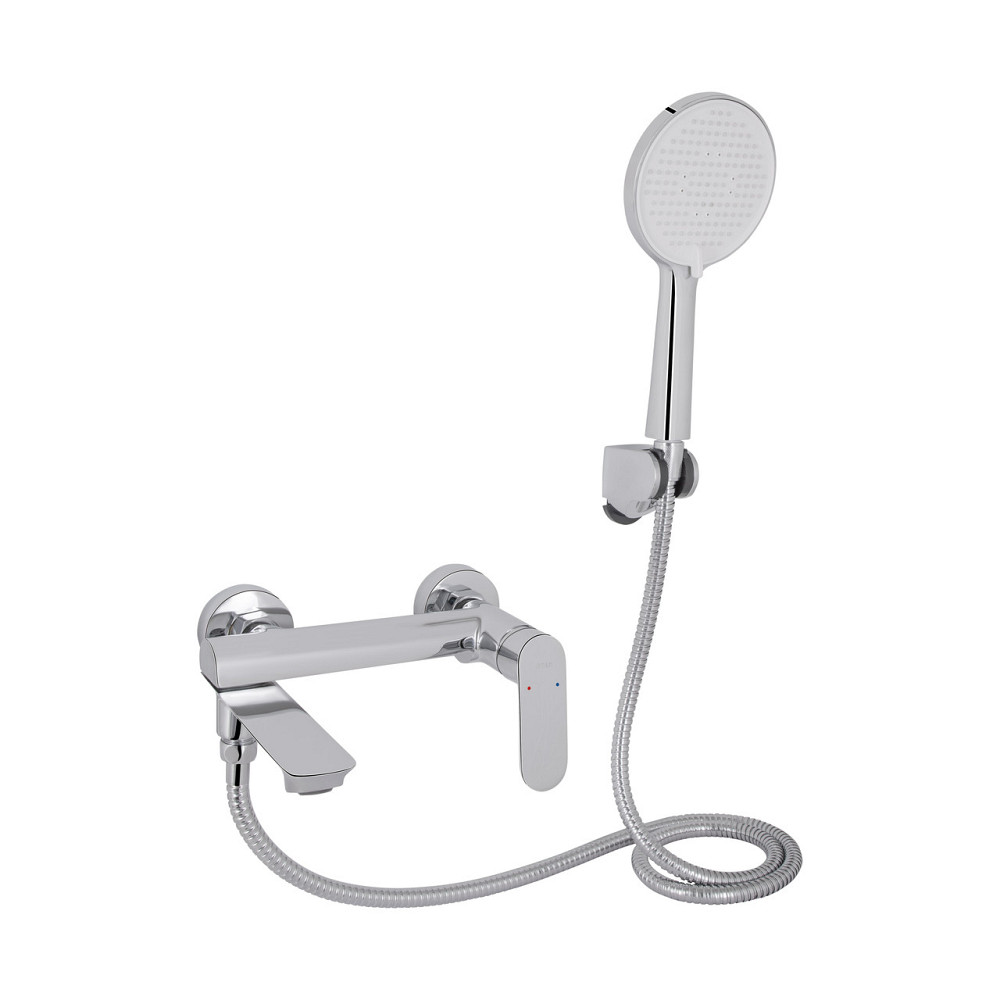 Змішувач для ванни Qtap Evia з поворотним виливом (з душовим гарнітуром) QTEVI260CRM47578 Chrome Київ - фото 10