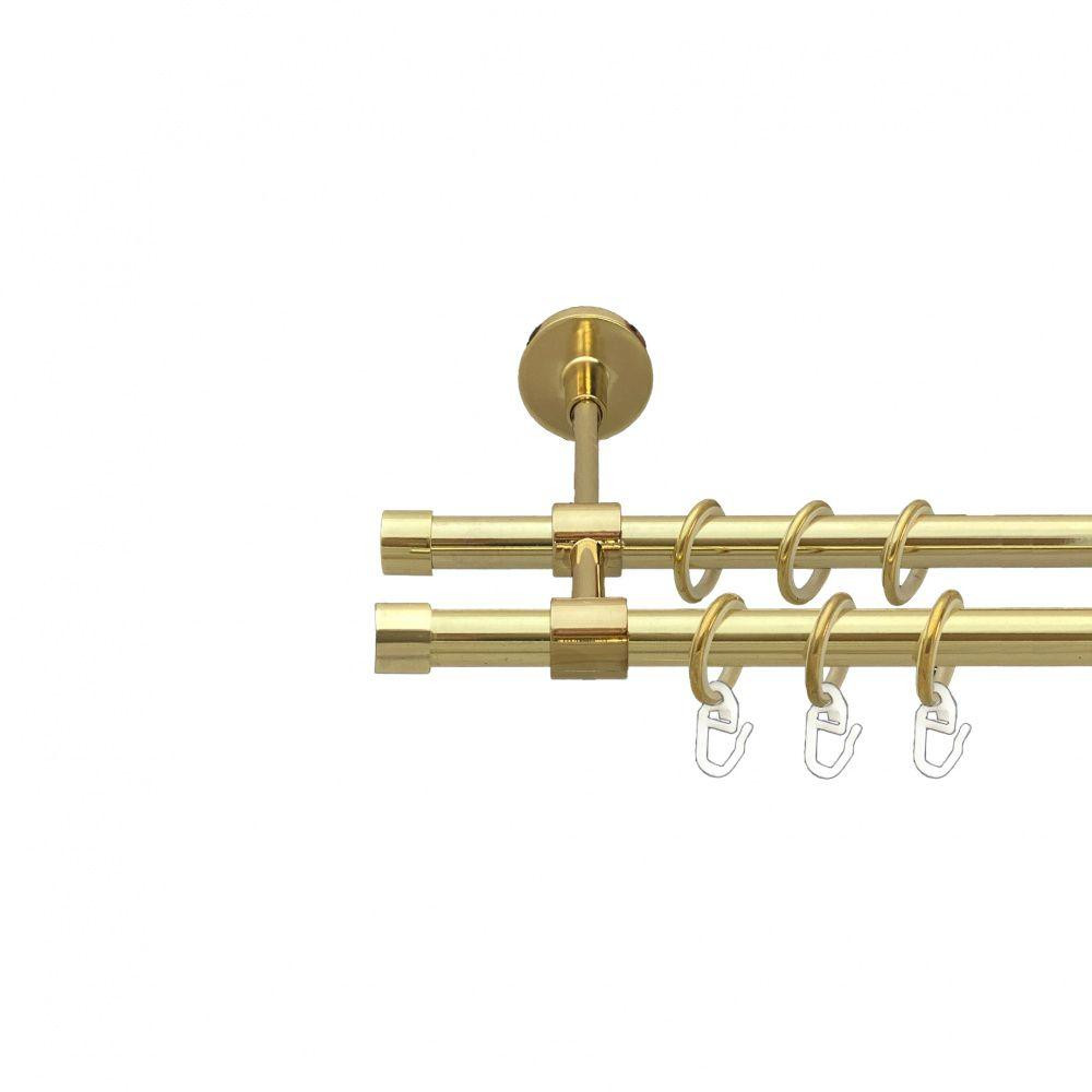 Карниз Orvit Заглушка металевий дворядний закритий гладка труба кільце металеве Золото 16\16 мм 300 см Львов - изображение 1