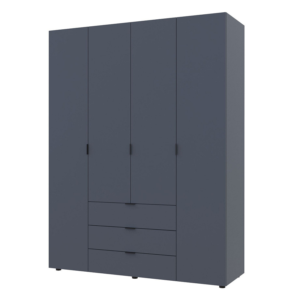 Шкаф распашной для одежды Doros Гелар 155х49,5х203,4 см Графит (DRS-011109) Львов - изображение 3