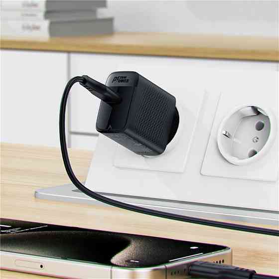 Мережевий зарядний пристрій ACEFAST A82 PD20W GaN single USB-C charger Black (6974316283232) Киев