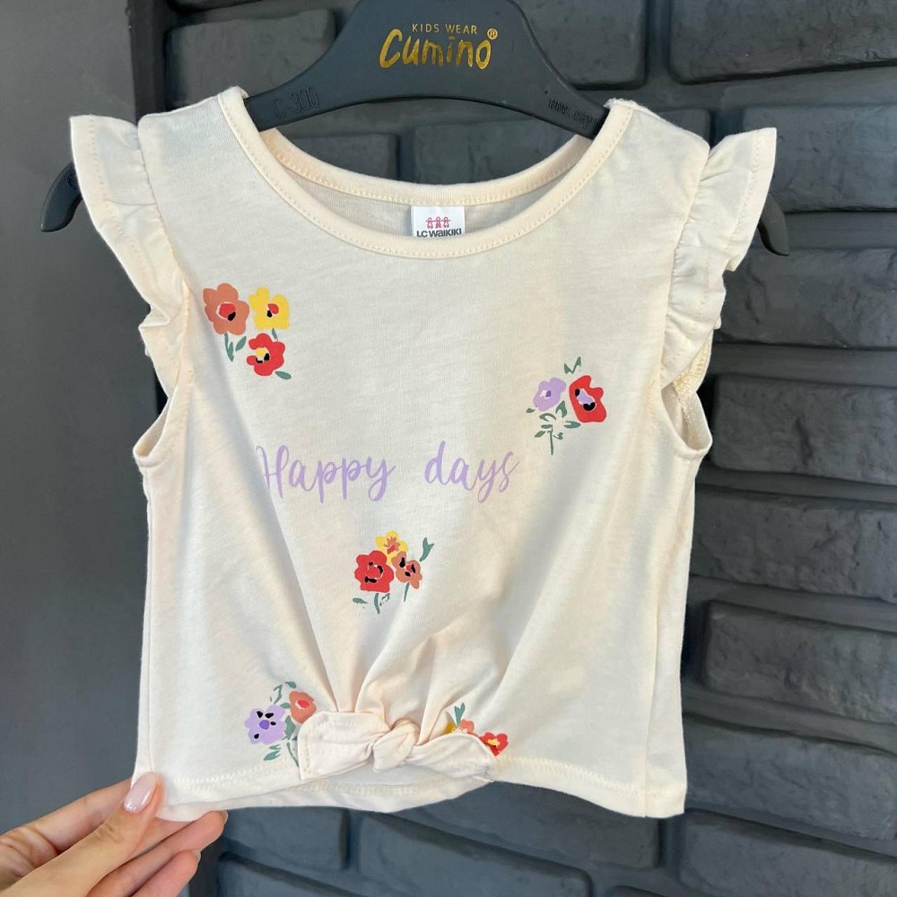 Дитяча Футболка для Дівчаток LC Waikiki Біла 9-12міс (74-80см) Київ - фото 1