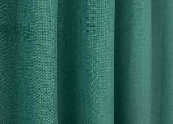 Комплект коротких штор VR-Textil Лен Мешковина № 111ш Бирюзовый 130х170 см 2 шт (35-0220) Киев