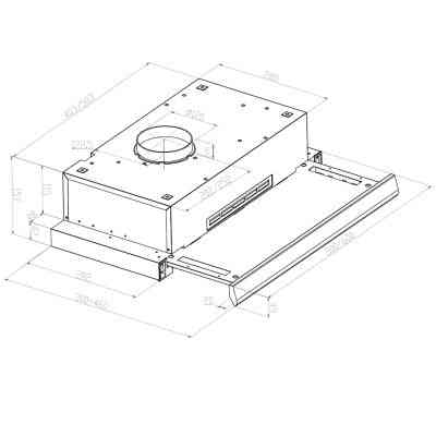 Вытяжка кухонная Pyramida TLX1-60 WH Винница