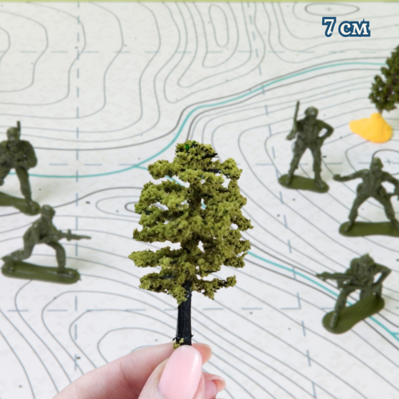 Каштан 7 см для макета, диорами, микроландшафта Оливковый Одесса