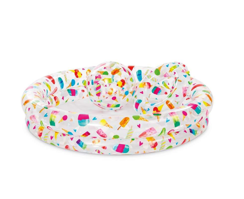 Басейн дитячий надувний Intex Тропічні солодощі з м'ячем та кругом круглий на 150л 122 х 25 см (59460) Чернигов - изображение 3