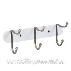 Планка Axentia МДФ с 3мя железными крючками белая (130860) Киев - изображение 1