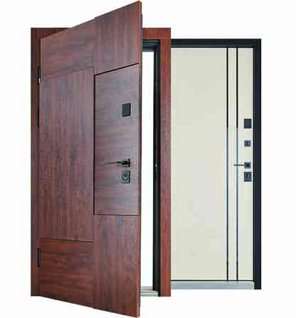 Входная дверь с терморазрывом Abwehr Termix Supreme LP12 Металл Lampre Дуб темный+ Пленка Vinorit 960*2050 мм Киев