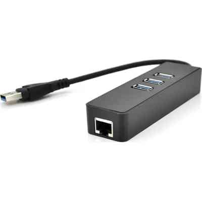 Концентратор Voltronic USB 3.0 to 3xUSB + Ethernet black (YT-3H3+1) Винница