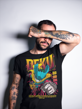 Футболка з аніме принтом Моя геройська академія оверсайз (S/M/L) Чорний AnimeJ0770 Дніпро