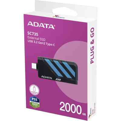 Накопитель SSD USB 3.2 2TB SC735 ADATA (SC735-2000G-CCBK/BU) Винница