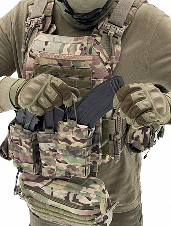 Плитоноска KR с подсумками Cordura 1000D (без плит) Мультикам Винница - изображение 4