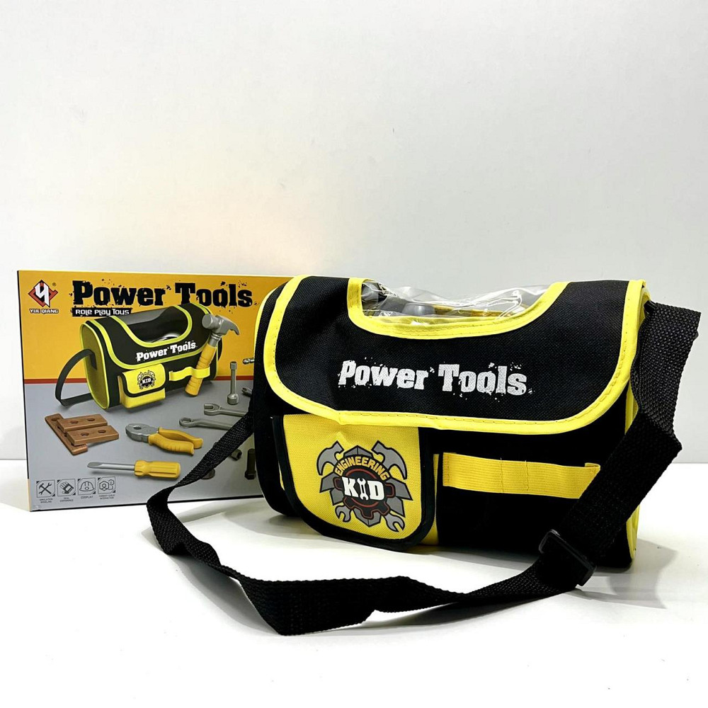 Набір інструментів шуруповерт молоток гайки викрутка у валізці Жовтий (T013) Чернігів - фото 3