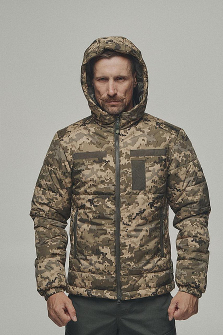 Тактическая зимняя мужская куртка на подкладке Omni-Heat до -20-25 градусов пиксель утеплитель TERMOLOFT WAR Львов - изображение 6