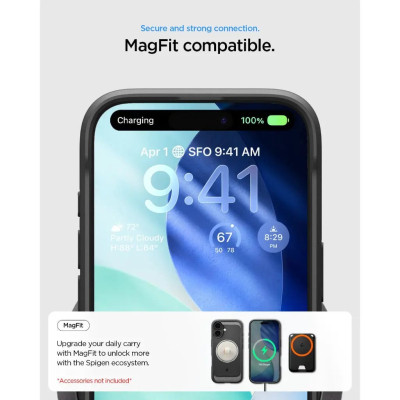 Чехол для мобильного телефона Spigen Rugged Armor MagFit iPhone 17 Matte Black (ACS10367) Винница - изображение 4