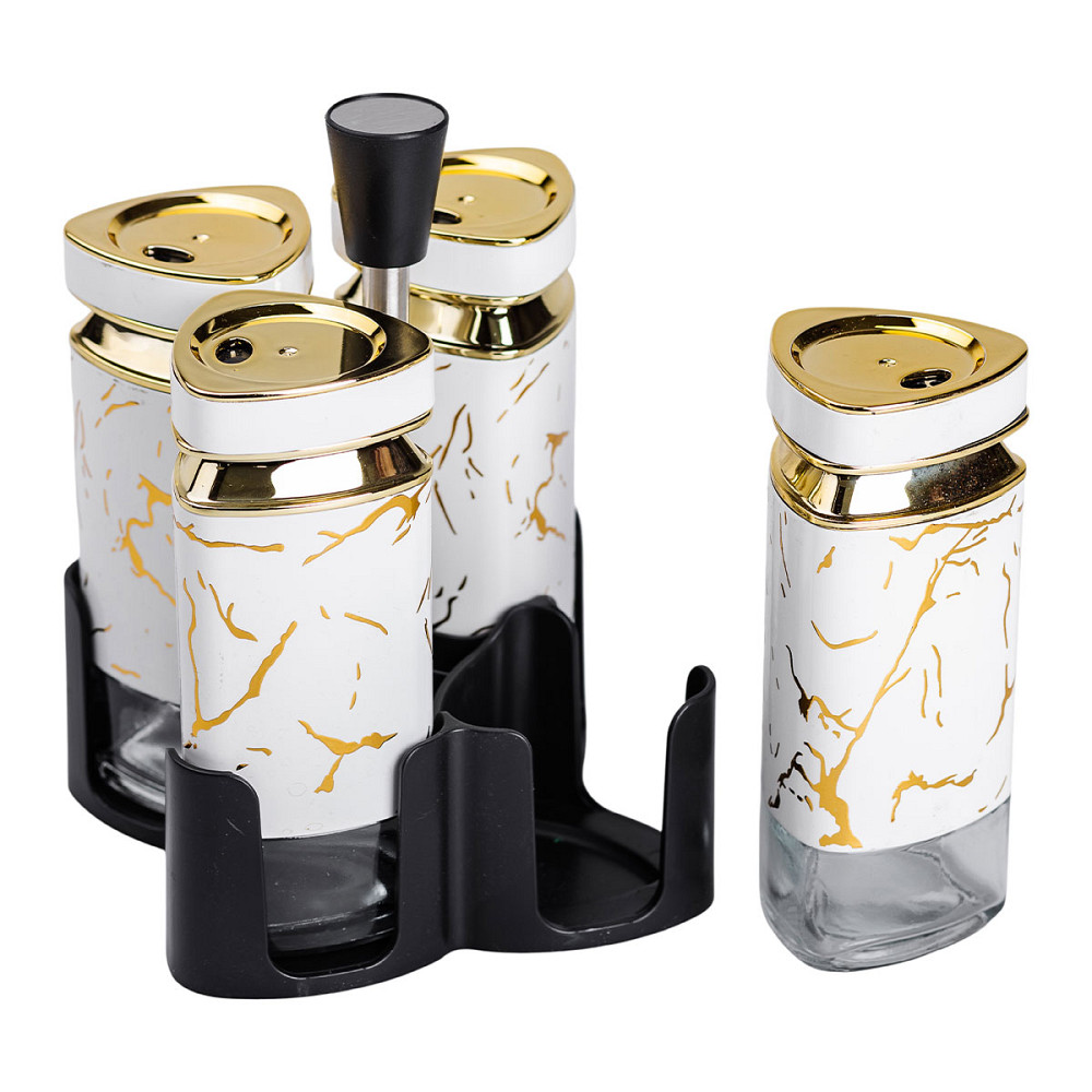 Yiwu Набір баночок для спецій 4 шт 120 мл карусель для зберігання спецій HP-1330 Киев - изображение 3