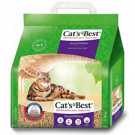 Наполнитель Cat’s Best Smart Pellets для кошачьего туалета, древесный, 10л/5кг Винница