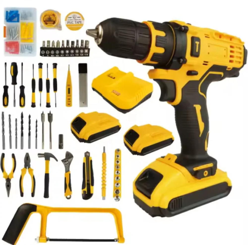 Акумуляторний шуруповерт 24V/5.0Ah з 2 АКБ, підсвічуванням, 55Нм, кейсом та набором інструментів, 25 режимів Одеса - фото 1