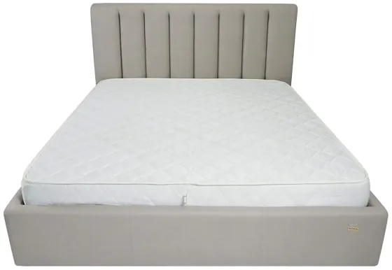 Ліжко Двоспальне Sanam Comfort 160 х 190 см Fibril 06 З підйомним механізмом та нішою для білизни Сірий Київ