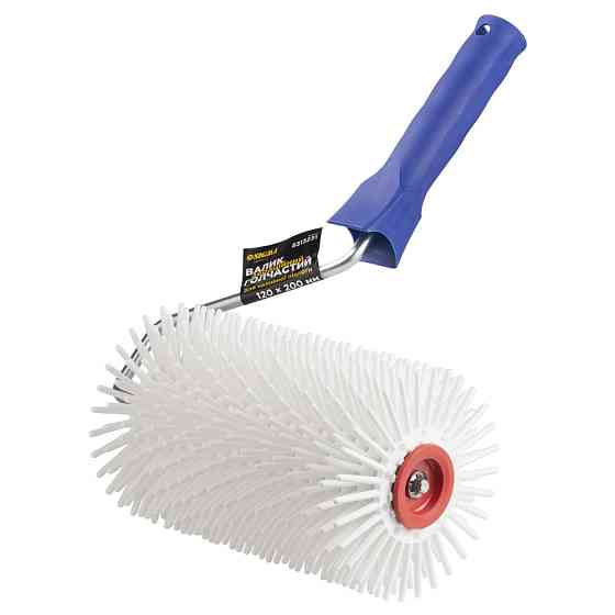 Sigma Валик игольчатый аэрационный для наливного пола 120×200мм с ручкой белая иголка SIGMA (83 Коломия