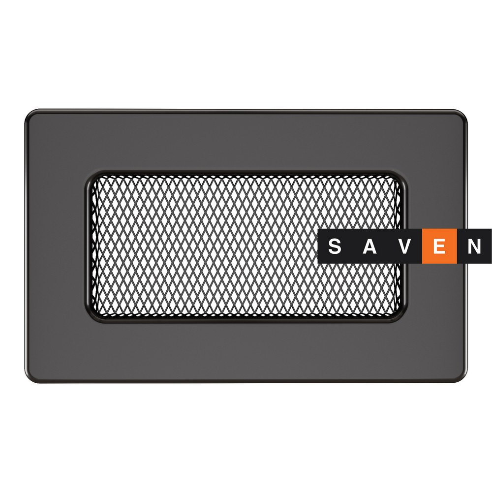 Вентиляційна решітка для каміна SAVEN 11х17 графітова Львів - фото 1