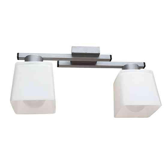 Люстра стельова на два плафони MSK Electric Dublin під лампи Е27 срібло NL 16610-2 SL Одеса