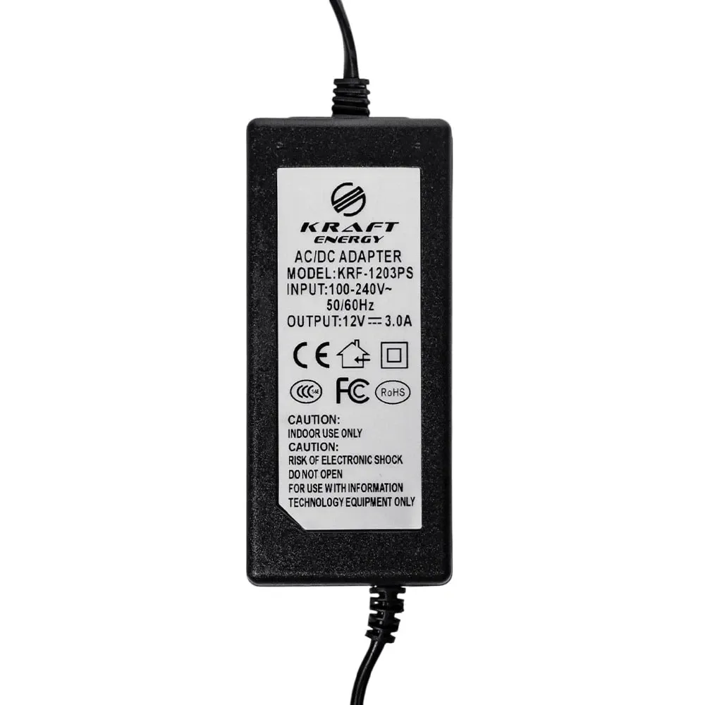 Блок живлення KRF-1203PS Kraft 12V/3A (43-00005) Київ - фото 4