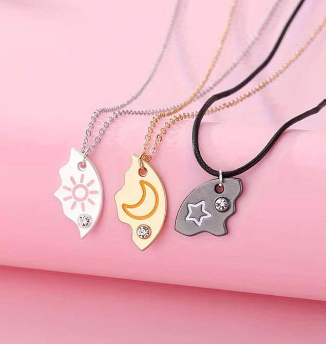Набор подвесок для троих день ночь звезда раздельный кулон 3 шт Киев - изображение 4