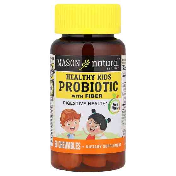 Healthy Kids Probiotic with Fiber, Fruit, 60 Chewables Луцк