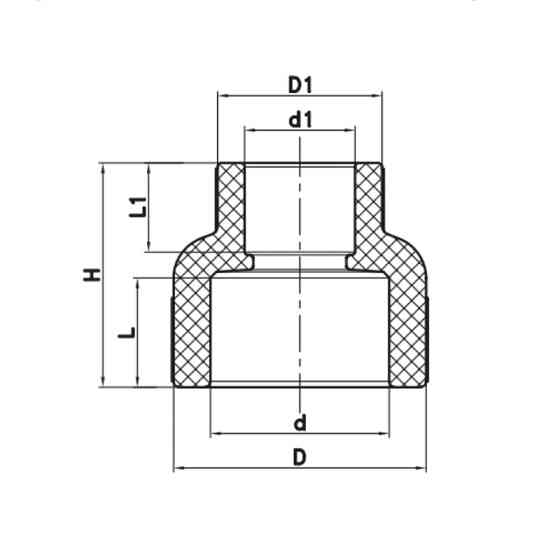 Муфта редукційна ВВ 75x63 PPR Koer K0210.PRO (KP2575) Київ