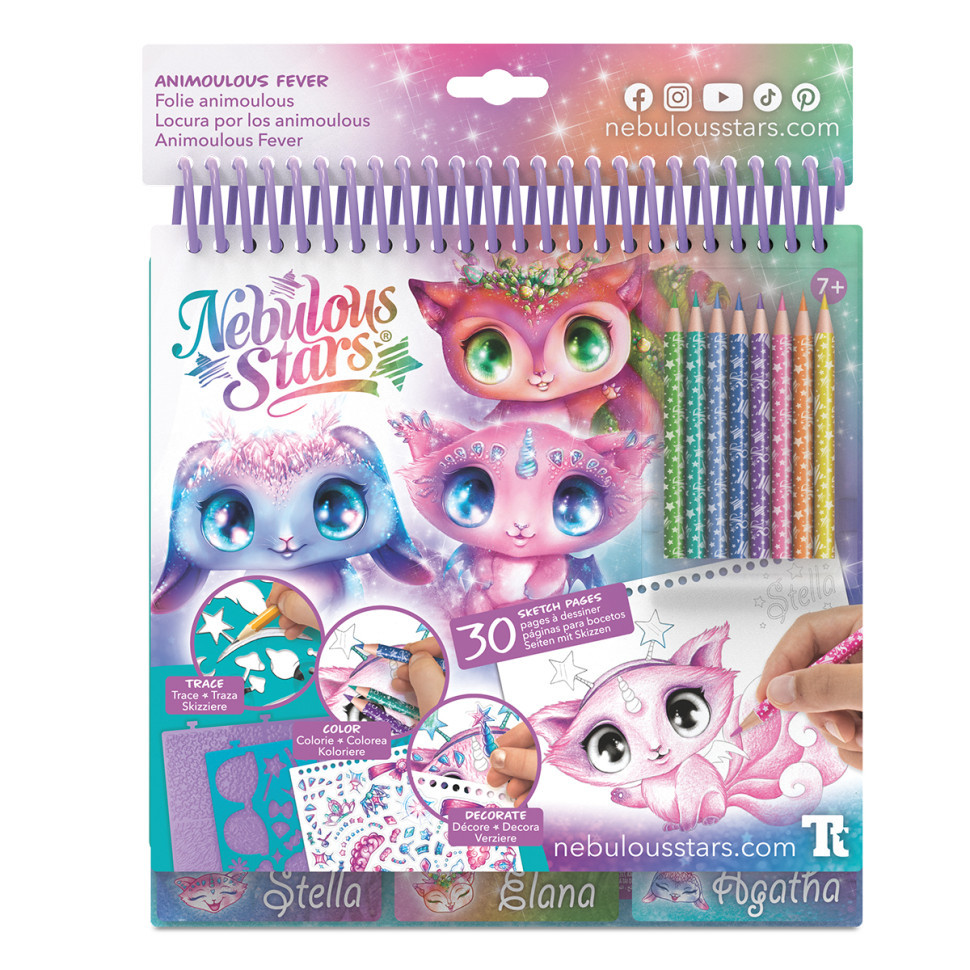 Набір для творчості Скетчбук: Зіркові друзі Nebulous Stars 11141 з олівцями Вінниця - фото 2
