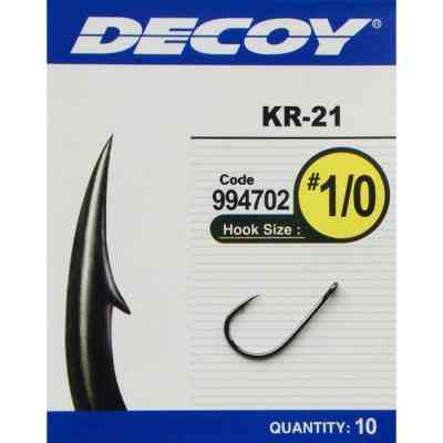 Крючок Decoy KR-21 Black Nickeled 02 (10 шт/уп) (1562.02.95) Винница