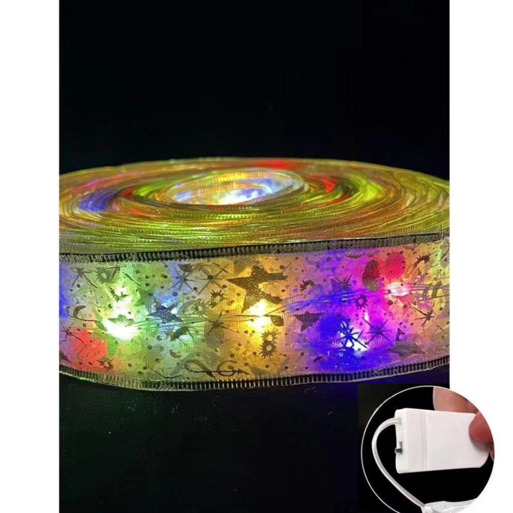 Светодиодная Гирлянда Золотая лента 1м 10 лампочек для декора, рождественских инсталляций Одесса - изображение 6